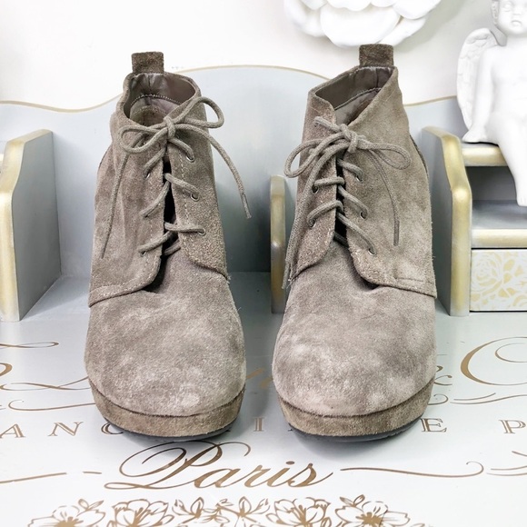 JESSICA Simpson Gray suede platform wedge booties - Picture 4 of 16